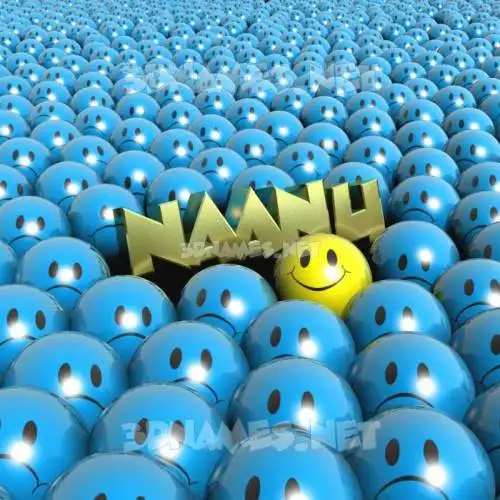 naanu in Special Smileys style - 3D name wallpaper