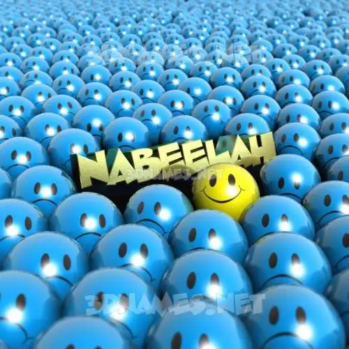 nabeelah in Special Smileys style - 3D name wallpaper