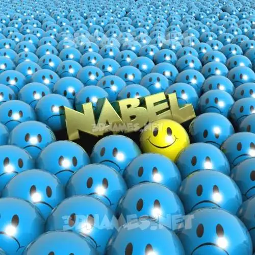 nabel in Special Smileys style - 3D name wallpaper
