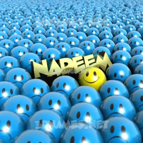 nadeem in Special Smileys style - 3D name wallpaper