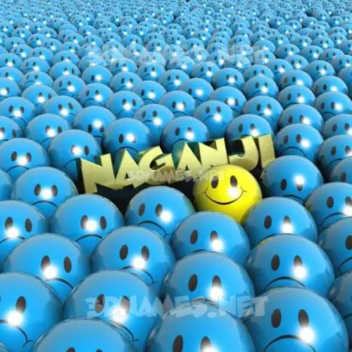 naganji in Special Smileys style - 3D name wallpaper