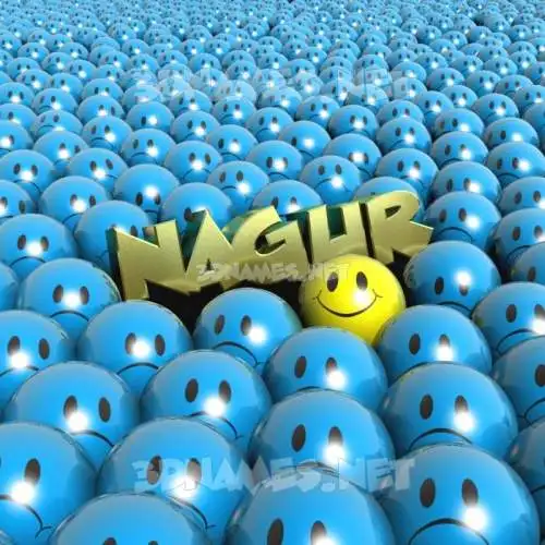 nagur in Special Smileys style - 3D name wallpaper