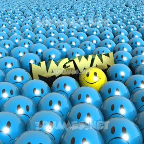 nagwan in Special Smileys style - 3D name wallpaper