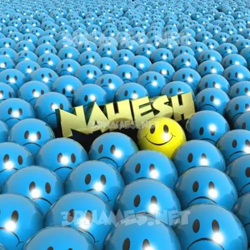 nahesh in Special Smileys style - 3D name wallpaper