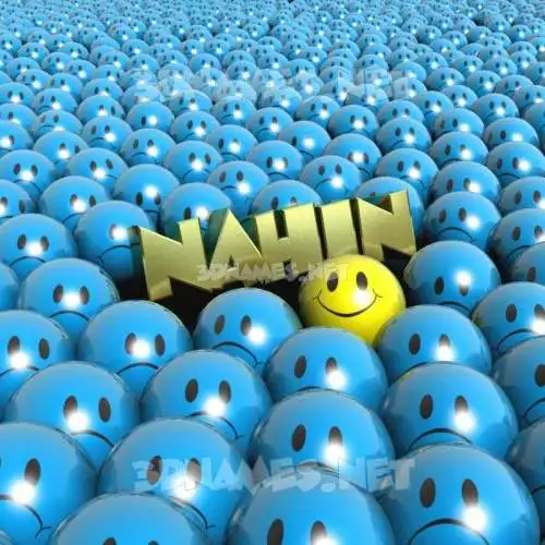 nahin in Special Smileys style - 3D name wallpaper