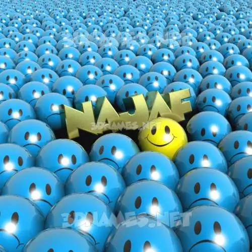 najaf in Special Smileys style - 3D name wallpaper najaf in Special Smileys style - 3D name wallpaper