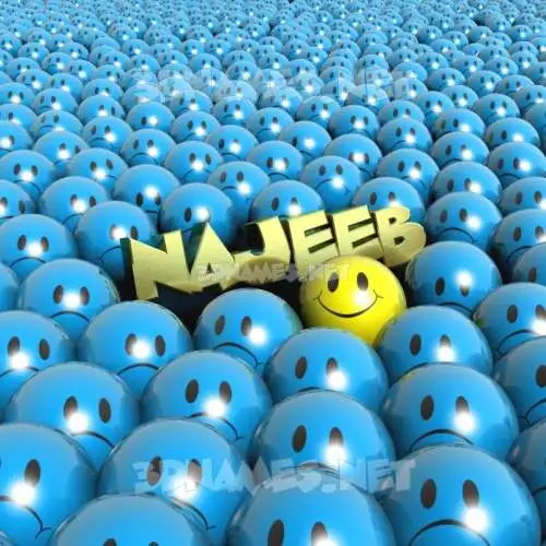 najeeb in Special Smileys style - 3D name wallpaper