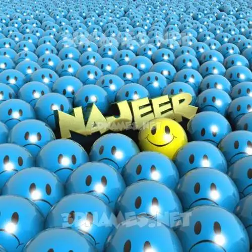 najeer in Special Smileys style - 3D name wallpaper najeer in Special Smileys style - 3D name wallpaper