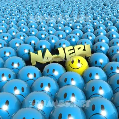 najeri in Special Smileys style - 3D name wallpaper
