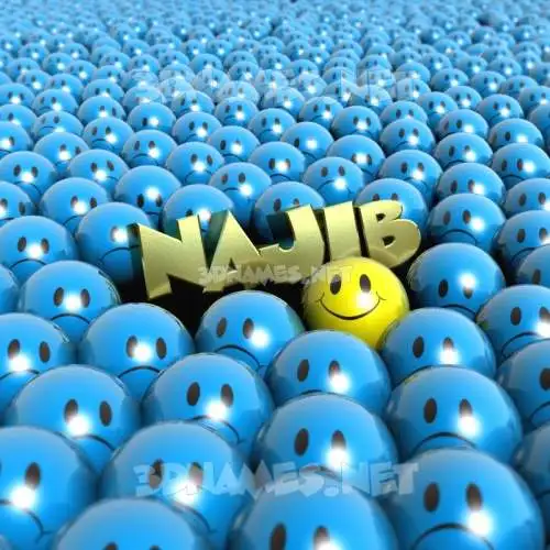 najib in Special Smileys style - 3D name wallpaper
