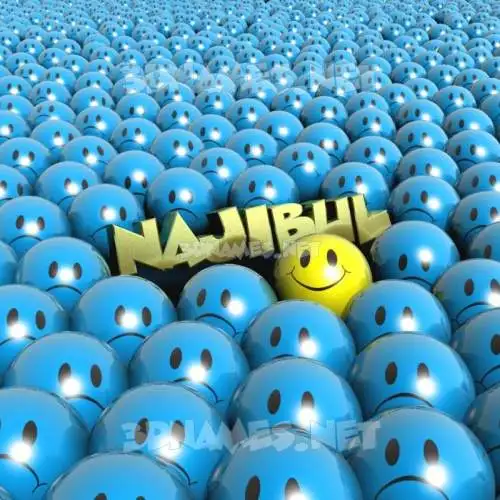 najibul in Special Smileys style - 3D name wallpaper