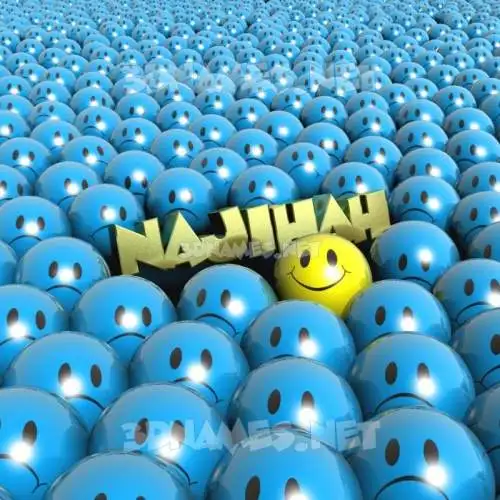 najihah in Special Smileys style - 3D name wallpaper