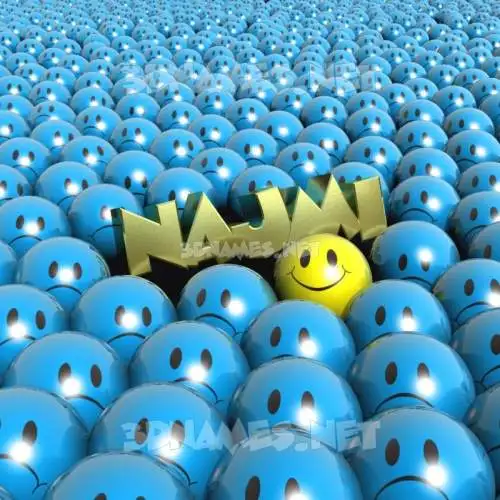 najmi in Special Smileys style - 3D name wallpaper