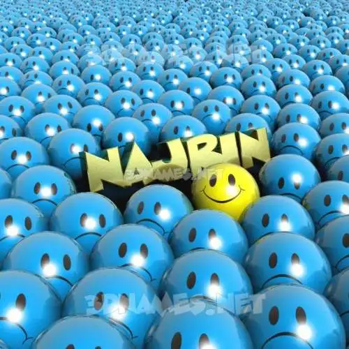 najrin in Special Smileys style - 3D name wallpaper