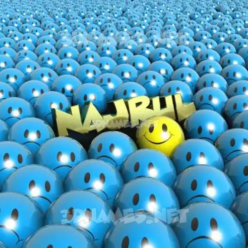 najrul in Special Smileys style - 3D name wallpaper