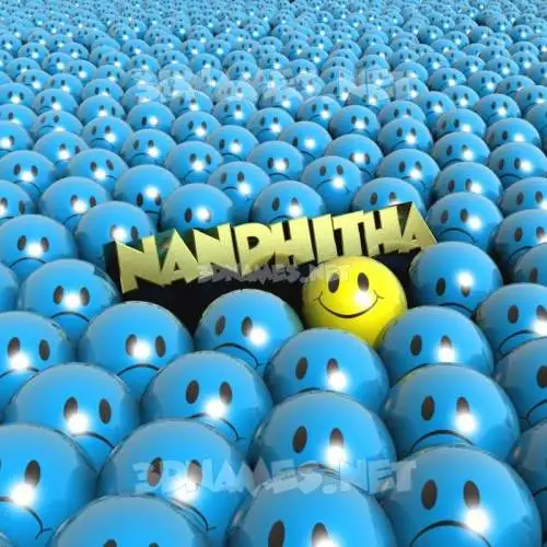 nandhitha in Special Smileys style - 3D name wallpaper