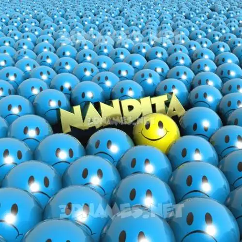 nandita in Special Smileys style - 3D name wallpaper
