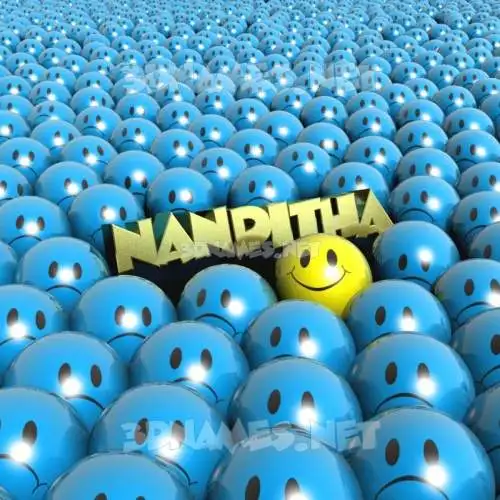 nanditha in Special Smileys style - 3D name wallpaper