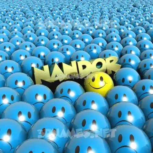 nandor in Special Smileys style - 3D name wallpaper