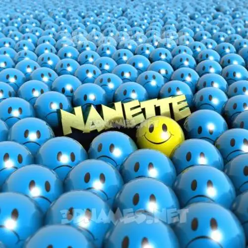 nanette in Special Smileys style - 3D name wallpaper