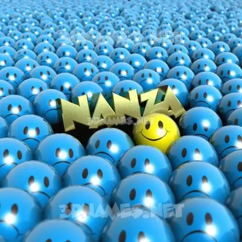 nanza in Special Smileys style - 3D name wallpaper