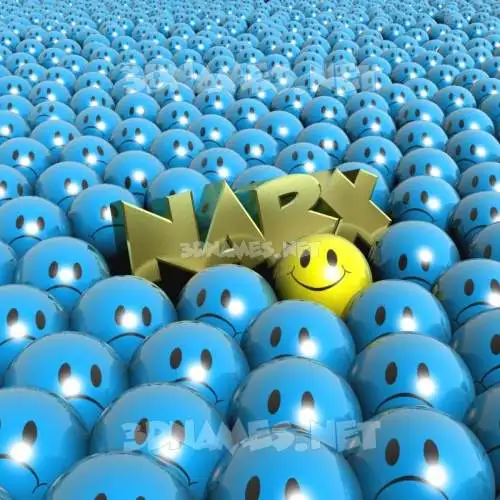 narx in Special Smileys style - 3D name wallpaper