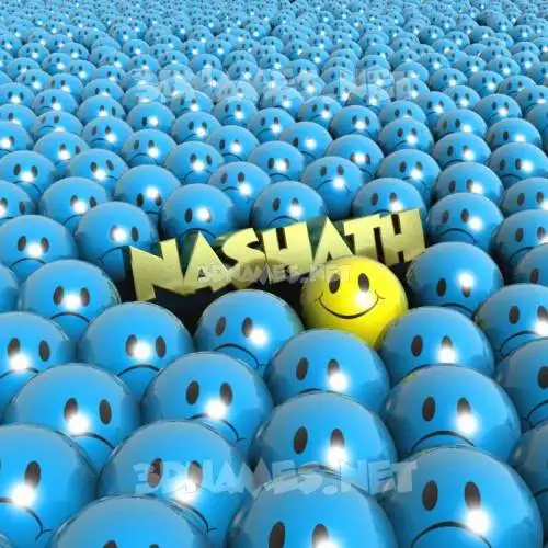 nashath in Special Smileys style - 3D name wallpaper