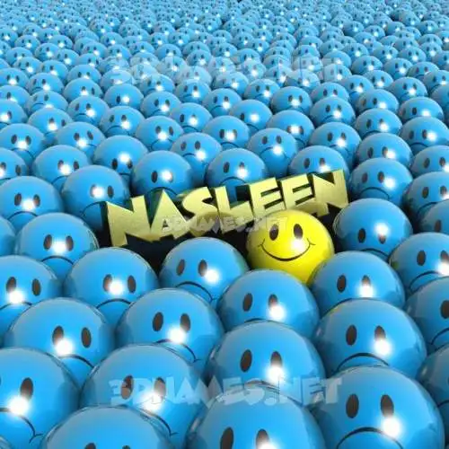 nasleen in Special Smileys style - 3D name wallpaper nasleen in Special Smileys style - 3D name wallpaper