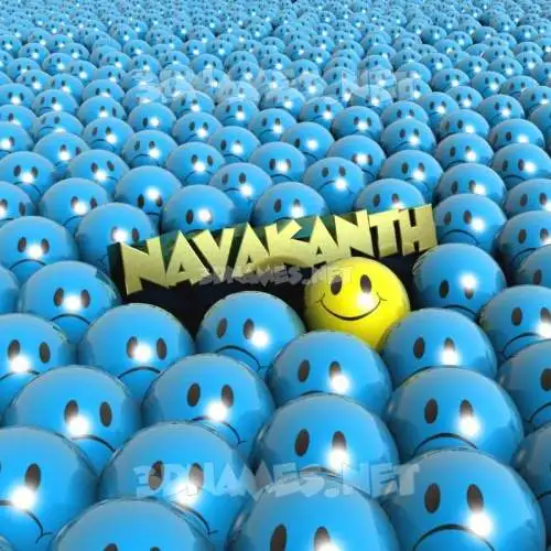 navakanth in Special Smileys style - 3D name wallpaper