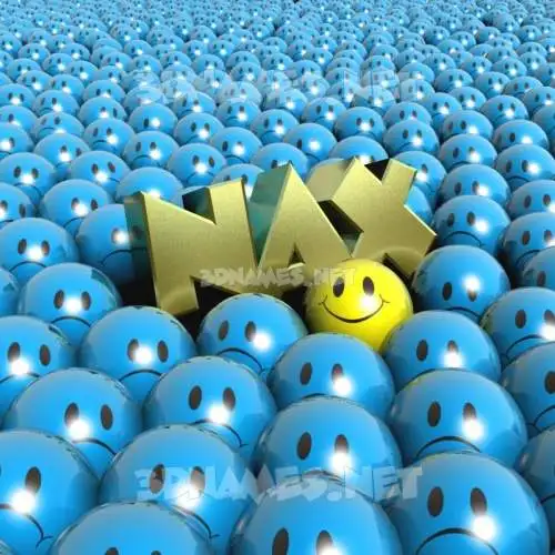 nax in Special Smileys style - 3D name wallpaper