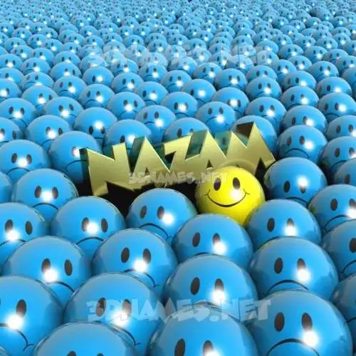 nazam in Special Smileys style - 3D name wallpaper