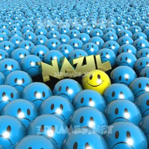 nazil in Special Smileys style - 3D name wallpaper