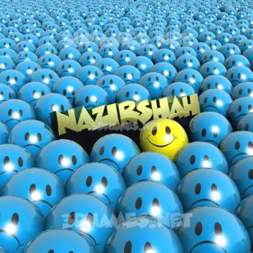 nazirshah in Special Smileys style - 3D name wallpaper