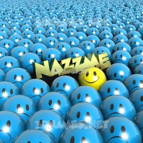 nazzme in Special Smileys style - 3D name wallpaper