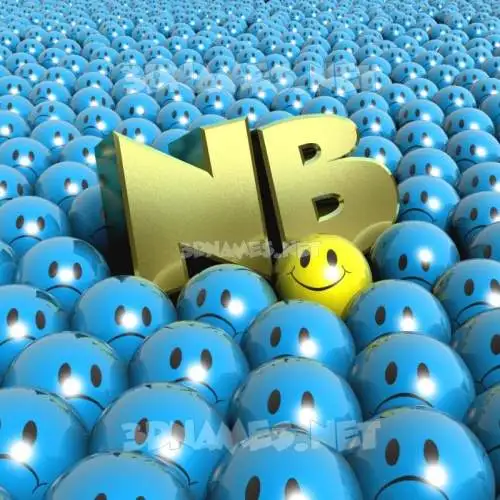 nb in Special Smileys style - 3D name wallpaper