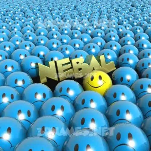 nebal in Special Smileys style - 3D name wallpaper