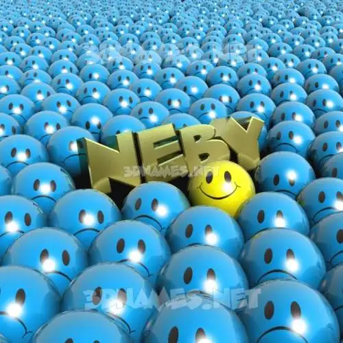 neby in Special Smileys style - 3D name wallpaper