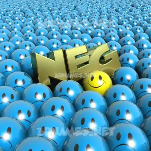 neg in Special Smileys style - 3D name wallpaper
