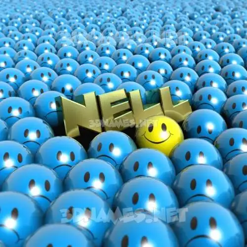 nell in Special Smileys style - 3D name wallpaper
