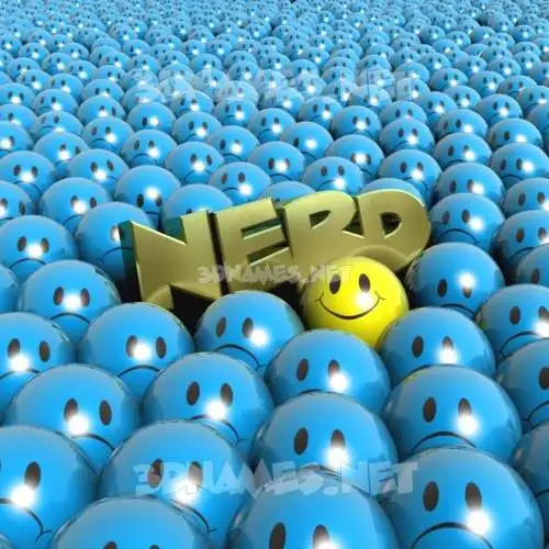 nerd in Special Smileys style - 3D name wallpaper