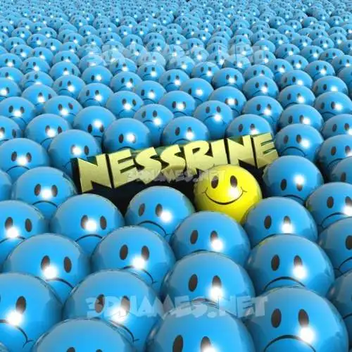 nessrine in Special Smileys style - 3D name wallpaper nessrine in Special Smileys style - 3D name wallpaper
