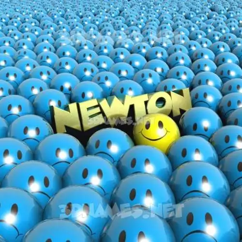 newton in Special Smileys style - 3D name wallpaper