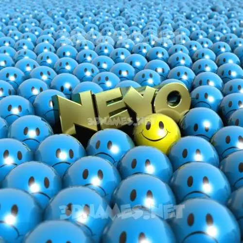 neyo in Special Smileys style - 3D name wallpaper