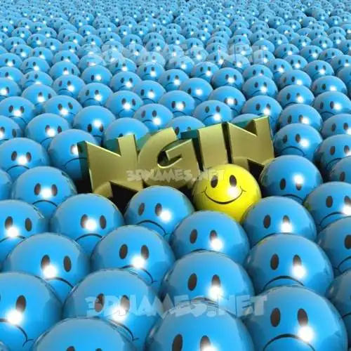 ngin in Special Smileys style - 3D name wallpaper