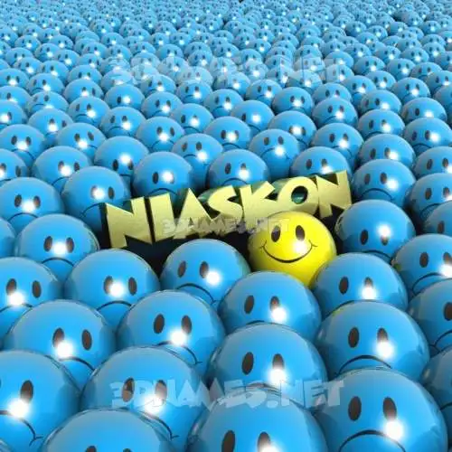 niaskon in Special Smileys style - 3D name wallpaper