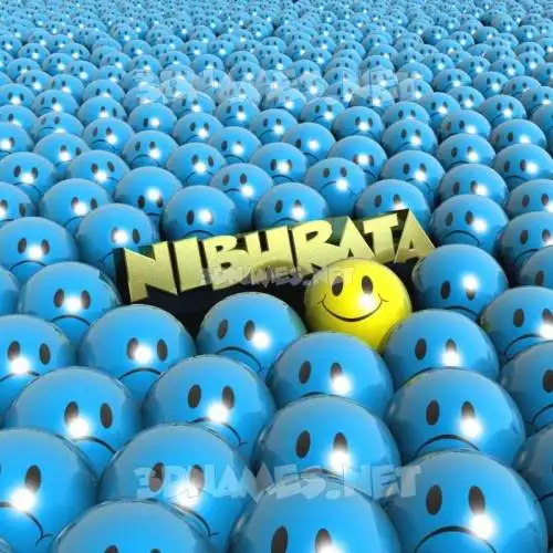 nibhrata in Special Smileys style - 3D name wallpaper