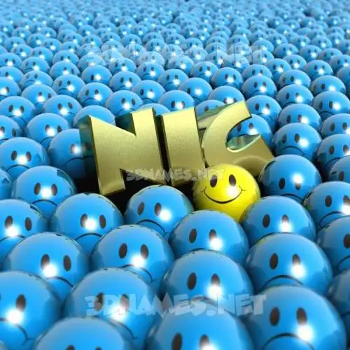 nic in Special Smileys style - 3D name wallpaper