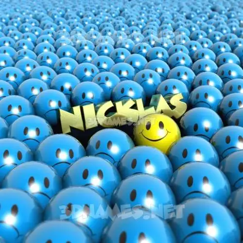 nicklas in Special Smileys style - 3D name wallpaper