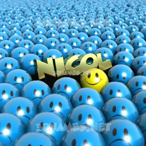 nicol in Special Smileys style - 3D name wallpaper