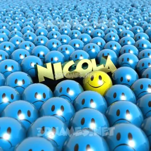 nicola in Special Smileys style - 3D name wallpaper